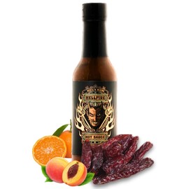 Hellfire Devil's Blend Bourbon Chipotle Hot Sauce, Bourbon Infused Chipotle Peppers, Smoked Habaneros, and Exotic Fruits and Spices, Gourmet, and Gluten Free, 5 oz.