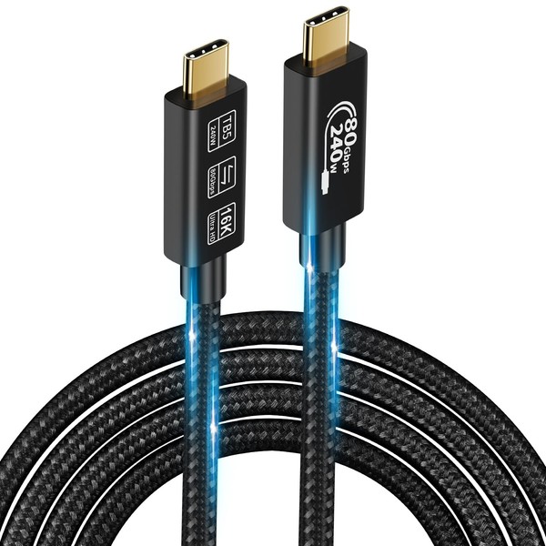USB4 Cable, with Thunderbolt 5 Cable, 240 W Charging Cable,