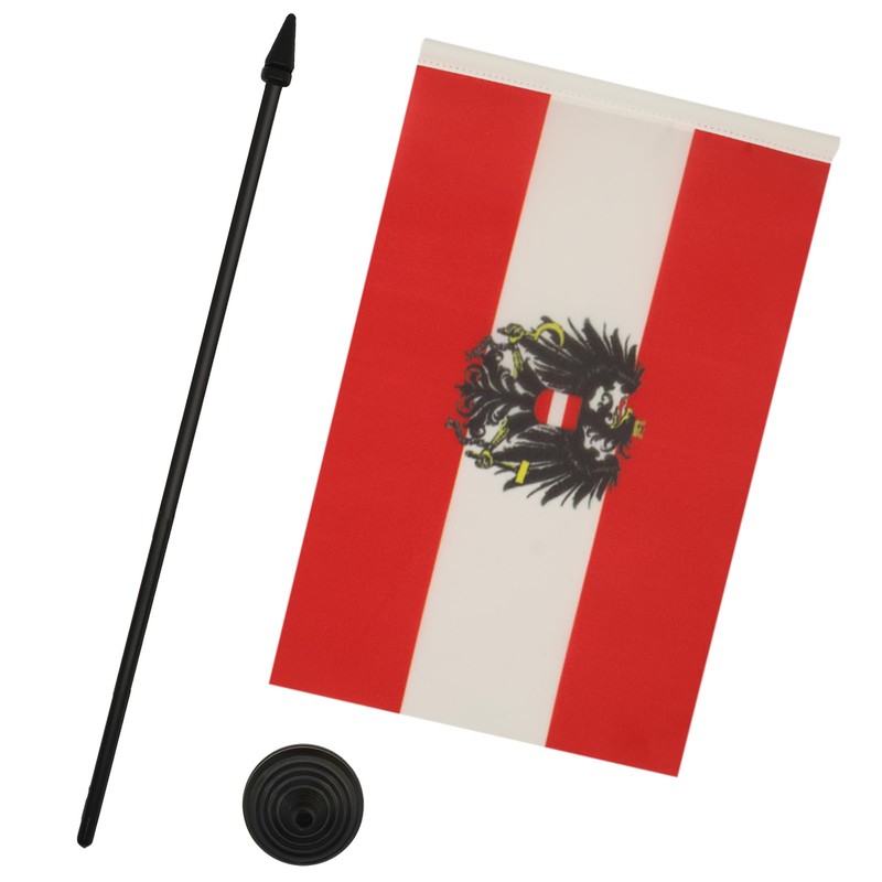 AZ FLAG - Table Flag Austria with Eagle - 21