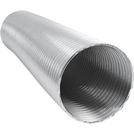 Intelmann Aluminium Flexible Pipe 1.5 m / 3 m / 5 m DN 50 63 71 76 80 100 125 150 160 180 200 224 250, Aluminium Hose Ventilation Pipe Aluminium Flexible Pipe Aluminium Ventilation Pipe Air Pipe (1.5