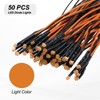 uxcell 50pcs 1.8mm LED Diode Lights, Orange Light DC 12V