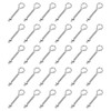 uxcell M4x40mm Eye Hooks Screws Bolts Kit, 30pcs Carbon Steel Hanger Eyelet Hooks Screw with Hex Nuts for Metal Hook, Wood Terminal Ring Hooks