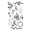MapofBeauty 2 pcs Black Snake Prints Temporary Waterproof Tattoo Sticker