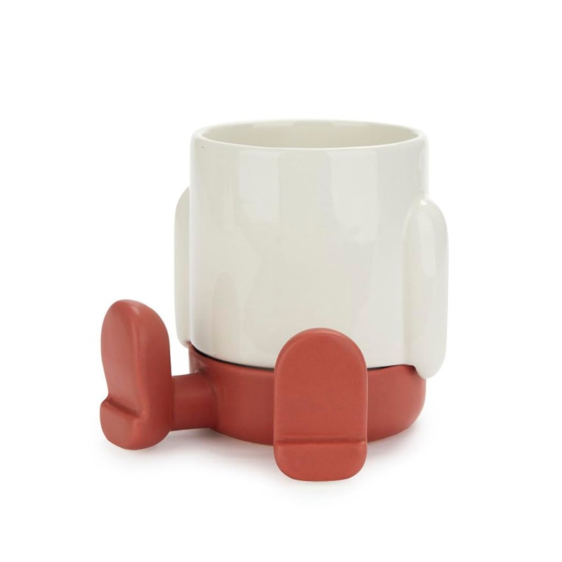 balvi Mini Flower Pot Mr Sitty Colour Red At The
