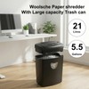Paper Shredder for Home，Shred 12 Sheet Cross Cut,5.55-Gallon Basket, P-4