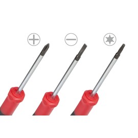 EFFICERE 9-Piece Precision Screwdriver Set | Phillips #0, #00, #000 | Flat 1.5mm, 2.0mm, 2.5mm | Torx T5, T6, T7 | Durable Chrome Vanadium Steel Shaft, Magnetic Tip, Ergonomic Grip, and Swivel End Cap