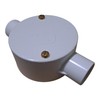 White 20mm PVC Conduit Box 2 Way Through Terminal Box