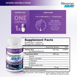 Suplemento Dietético Neuropaway PM Nerve Support con Vitamina B12, en Cápsulas                                                                        