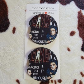 Country Grace With Alisha Wholesale Lot 5 Pack Elvis Jailhouse Rock Car Coaster Set Drink Holder