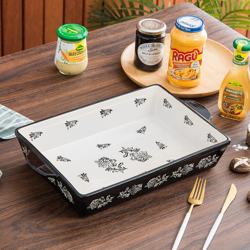 Wisenvoy Casserole Dish Baking Dish Ceramic Lasagna Pan Bakeware Sets