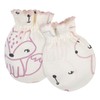 Gerber baby-girls Cap and Mitten SetsMittens, Pink Fox, 0-6 Months