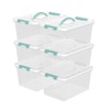 Buyitt Plastic Storage Box with Lids, Clear Plastic Latching Bins,