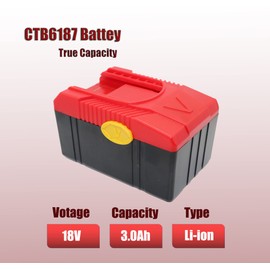 CTB4187 18V 3.0A Battery Compatible with Snap on CTB4187 CTB4185 CTB6187 CTB6185 Li-ion Replace for Snap on 18 Volts CTC620 Charger