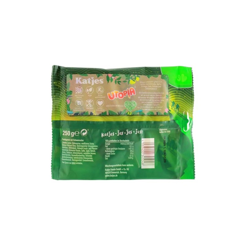 Katjes Family Utopia Vegan Fruit Gums, Pack of 22 (22