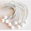 9" Heavy Duty Premium White Ball Bungee Bungees 50 pcs