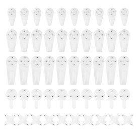 100 Pcs Non-Trace Picture Hooks, Traceless Wall Hooks, Picture Hooks For Nailing Without Drilling, Invisible Wall Hooks For Hanging Art Paintings, Picture Frames, Alarm Clocks, Mirrors, White, 5 Sizes
