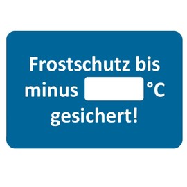 AUPROTEC Kundendienst Aufkleber Werkstatt Serviceaufkleber Auswahl: 50 Stück, Frostschutz sicher bis