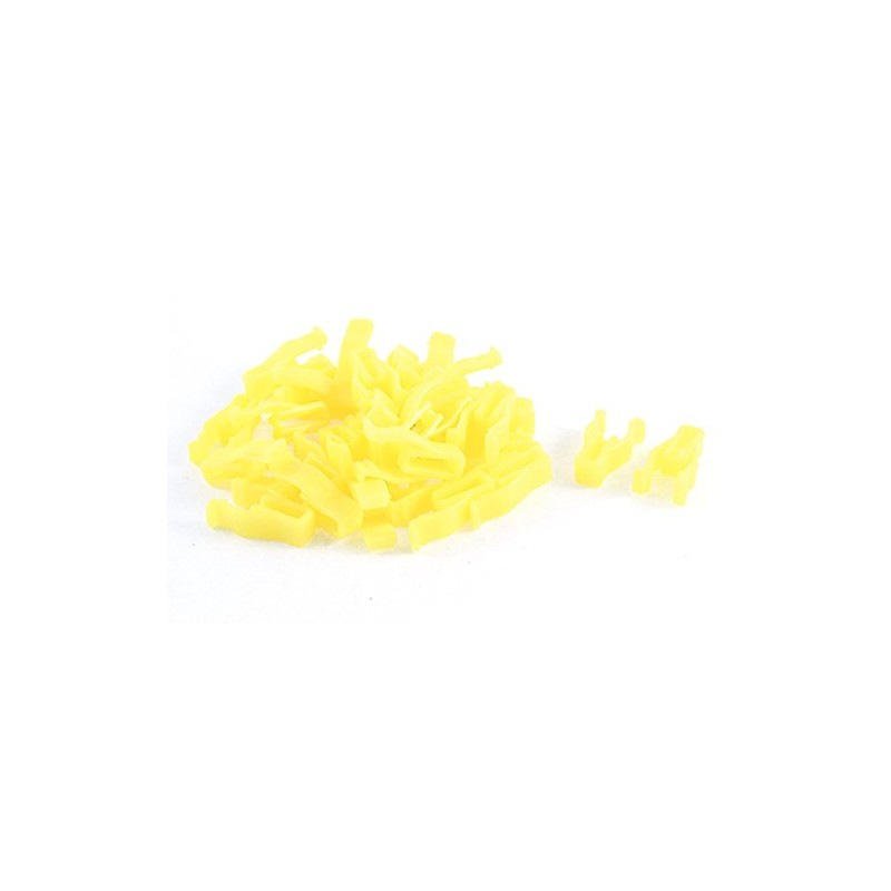 uxcell A15072300ux0057 30 Pcs Yellow Plastic Rivet Clips for 9mm