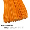 Apedoixy 100 Pieces Orange Craft Pipe Cleaners,6mm x 12inch Thick