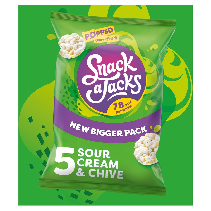 Snack a Jacks Crispy Sour Cream and Chive, Green, 19