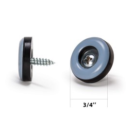 Hunkun Srew On Furniture Sliders Pads Glides for Chair Leg Floor Protectors, PTFE (Teflon) Furniture Sliders for Hardwood Floors, (3/4 Inch-24psc)