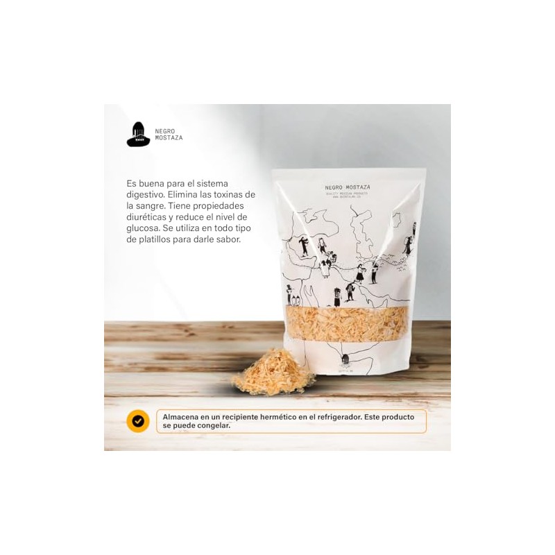 Negro Mostaza Cebolla Blanca Hojuela Deshidratada Cortada Trozos Bolsa 500gr
