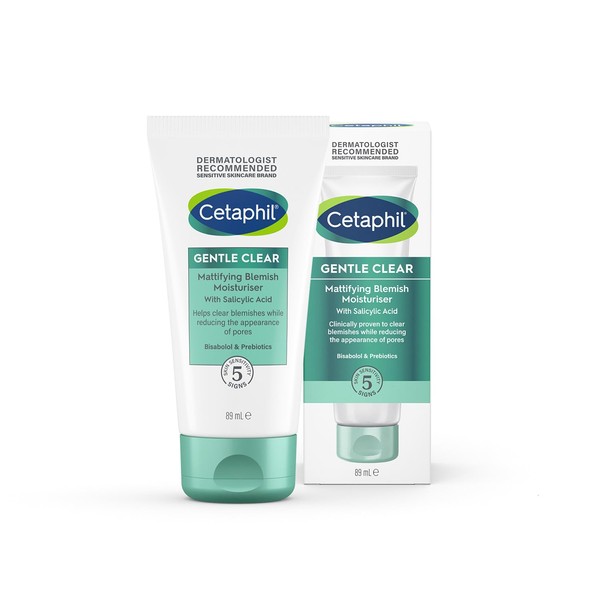Cetaphil Gentle Clear Mattifying Blemish Face Moisturiser 89ml, Face Cream,
