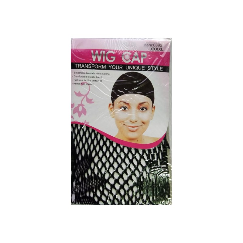 1 Piece Wig Cap Black Stretchable Crochet Wig Cap Mesh