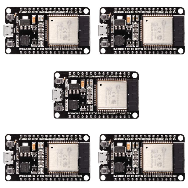 DORHEA 5PCS ESP32 ESP-32S WiFi Development Board Unassembled NodeMCU-32S Microcontroller