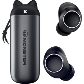 Monster Melody Wireless Earbuds, Bluetooth 5.3, 24H Long Playtime, IPX5 Water-Resistant, 2 Mics for AI Clear Calls, Portable Design for Sports，Businesses