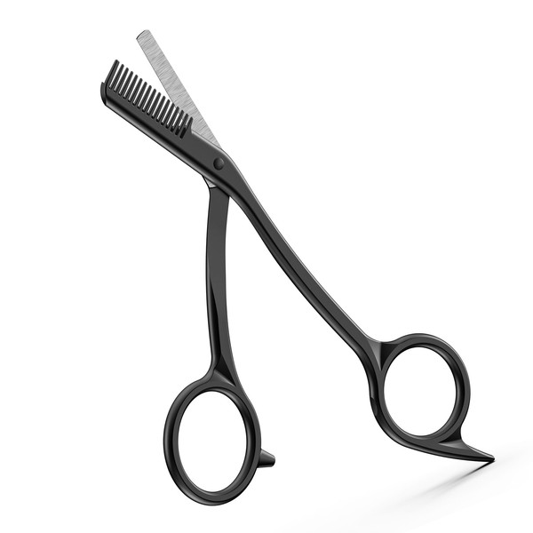 BEZOX Eyebrow Scissors with Comb - Stainless Steel Eyebrow Trimmer