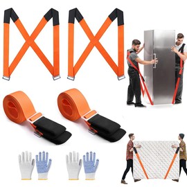MLMTFI Moving Straps, 2-Person Lifting and Moving System Furniture Lifting Straps Easily and Safely Move Appliances Mattresses Luggage Strap Heavy Objects up to 800lbs Shoulder Belt Moving Supplies