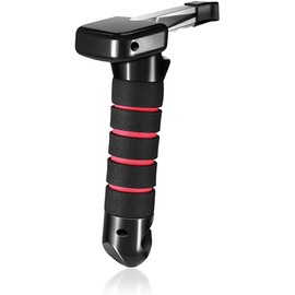 HoldOneLight 4-in-1 Vehicle Support Handles - Portable Car Door Assist Handles with Seatbelt Cutter and Window Breaker for Elderly and Handicapped (One Pcs Red)
