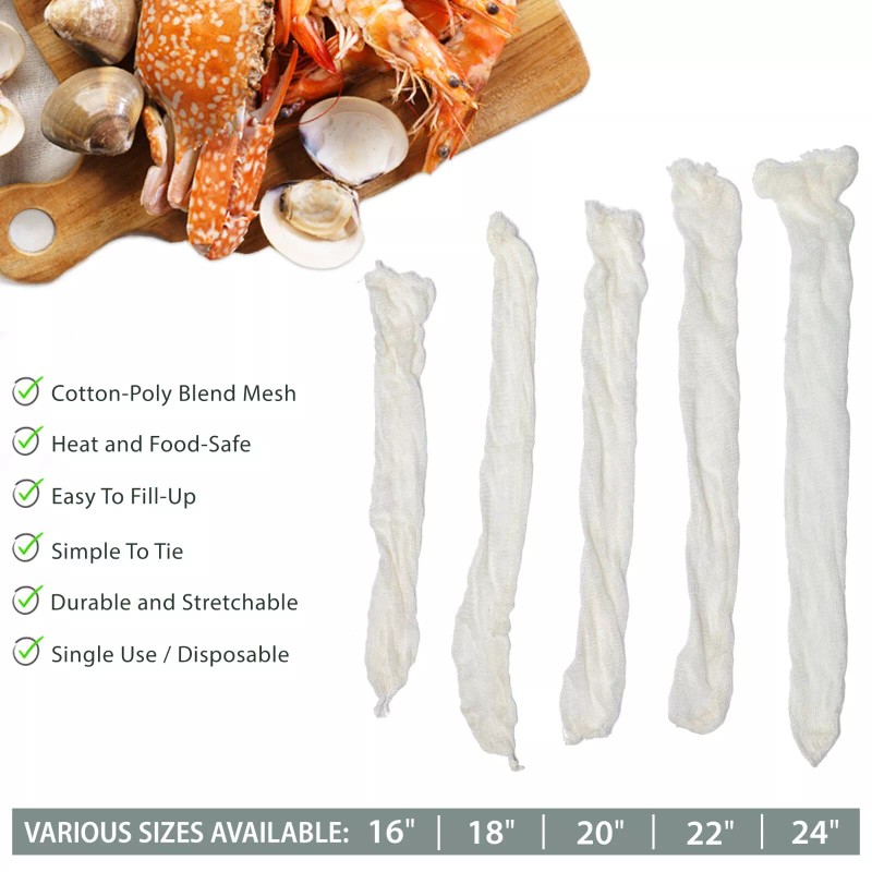 Eselect 20" Seafood Boil & Steamer Bags - Pack of