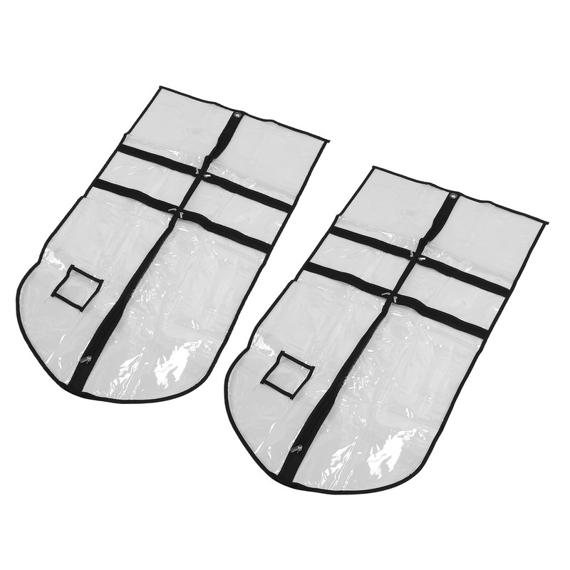 2pcs Garment Bags for Hanging Clothes Transparent Clothes PVC Dustproof