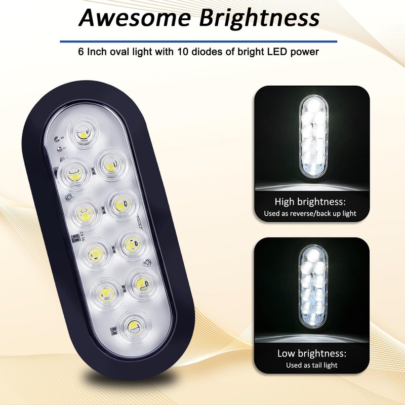 Avenemark 2 pcs 6 Inch Rubber Grommets White Light Sets