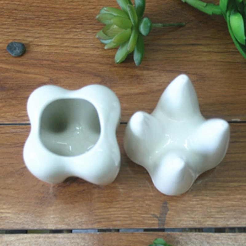 Funny Ceramic Teeth Flower Pot Succulent Plant Pot Stand Container