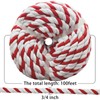 BONSINY Red Cotton Rope 3/4 inch x 100 feet -