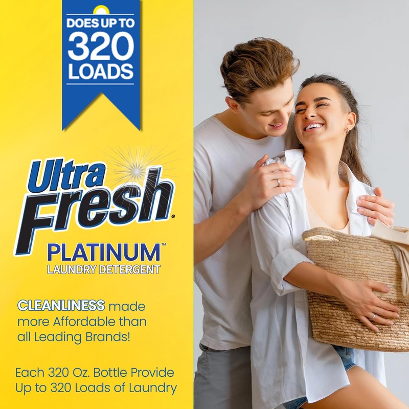 Ultra Fresh 2 Pack Platinum Liquid Laundry Detergent up to