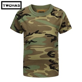 TWCHAS Kids Camo T-Shirt, Soft Cotton Blend ，Lightweight and Breathable Summer Camo T-Shirt for Outdoor Play, Adventure and Everyday Comfort