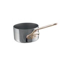Mauviel M'Minis Stainless Steel Sauce Pan With Brass Handle, 3.5-in, Made in France
