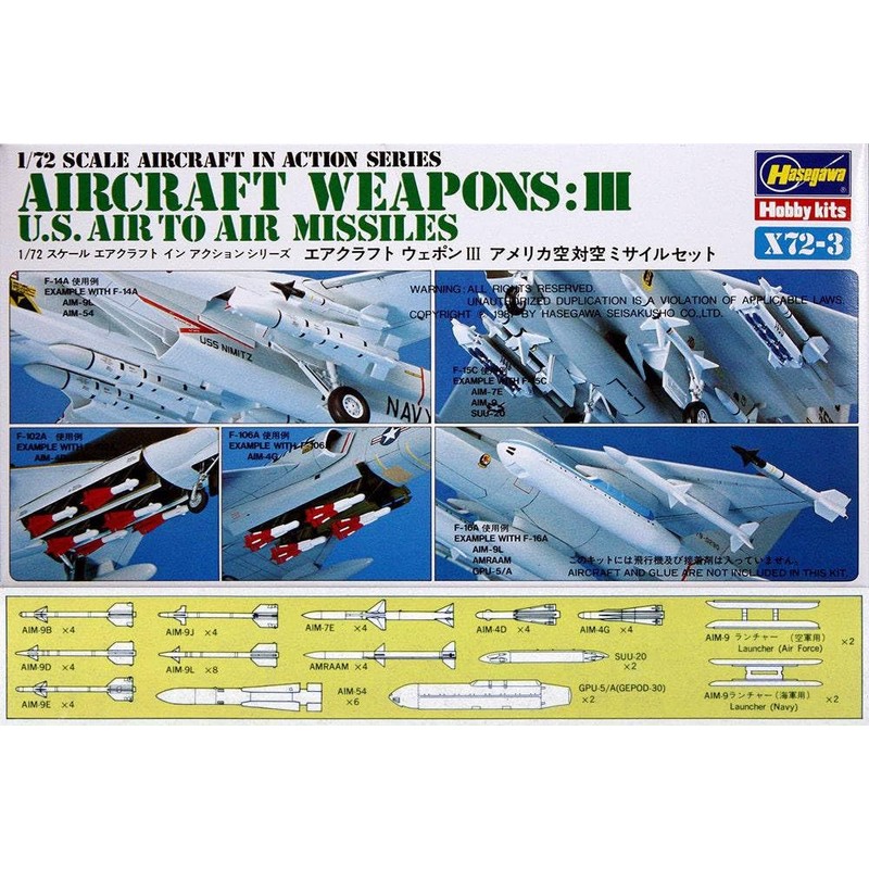 HASEGAWA 35003 1/72 U.S. Aircraft Weapons III