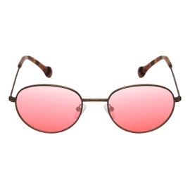 Calabria Taylor Round Pink Tint FL-41 Reading Glasses +0.00 Antique Gold Women Blue Light Sensitivity Migraine FL41 Readers