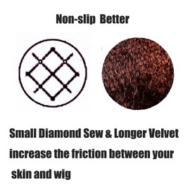 zalati Headband 2pcs Wig Hair Band Adjustable Fastern Velvet Hairband Tool Band for Hair Styling - Beige & Brown