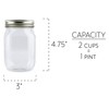 Cornucopia Small Coin Bank Jars (4-Pack, Clear); 16oz Clear Plastic