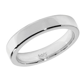 EDS Jewels 925 Sterling Silver 4mm Flat Men/Ladies Wedding Band/Ring WJS13869RSO