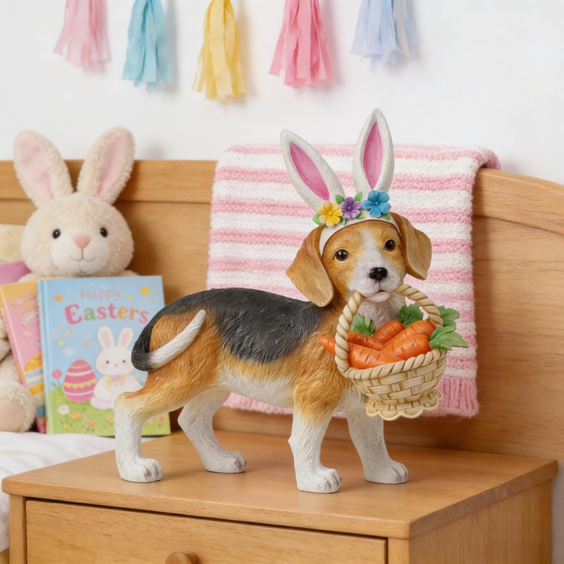 Cynkeyee Dog Garden Statue Decoration - Cute Puppy Beagle Statues