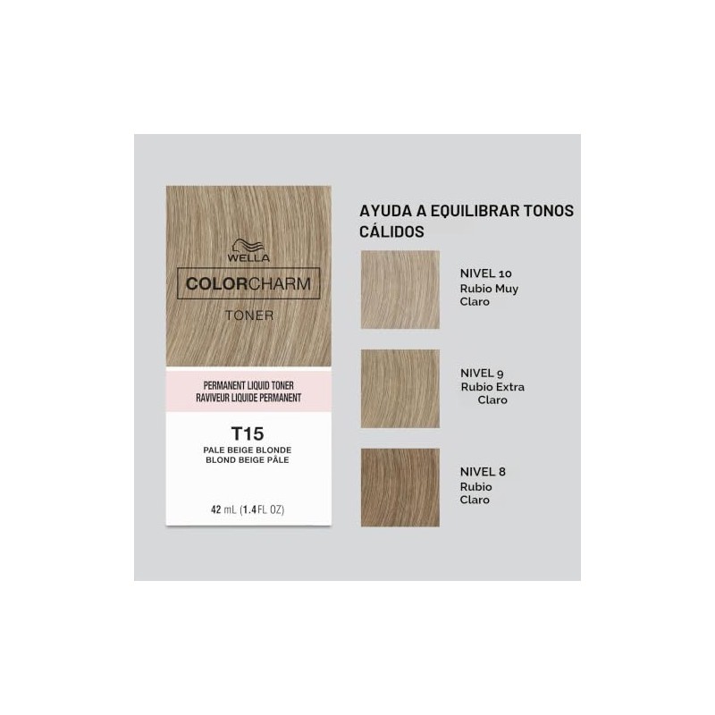 Wella Color Charm Toner T15, Pale Beige Blonde, 1.4 Ounce