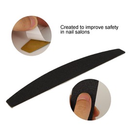 Nail Sanding File, 100 Piece Interchangeable Nail File Set, Half Moon Nail Files, Reusable Stainless Steel Skirting Board