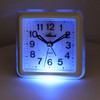 Alarm clock without ticking silent with light rainbow colours snooze